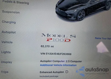 2018 Tesla Model S from USA, damaged, VIN 5YJSA1E48JF263668